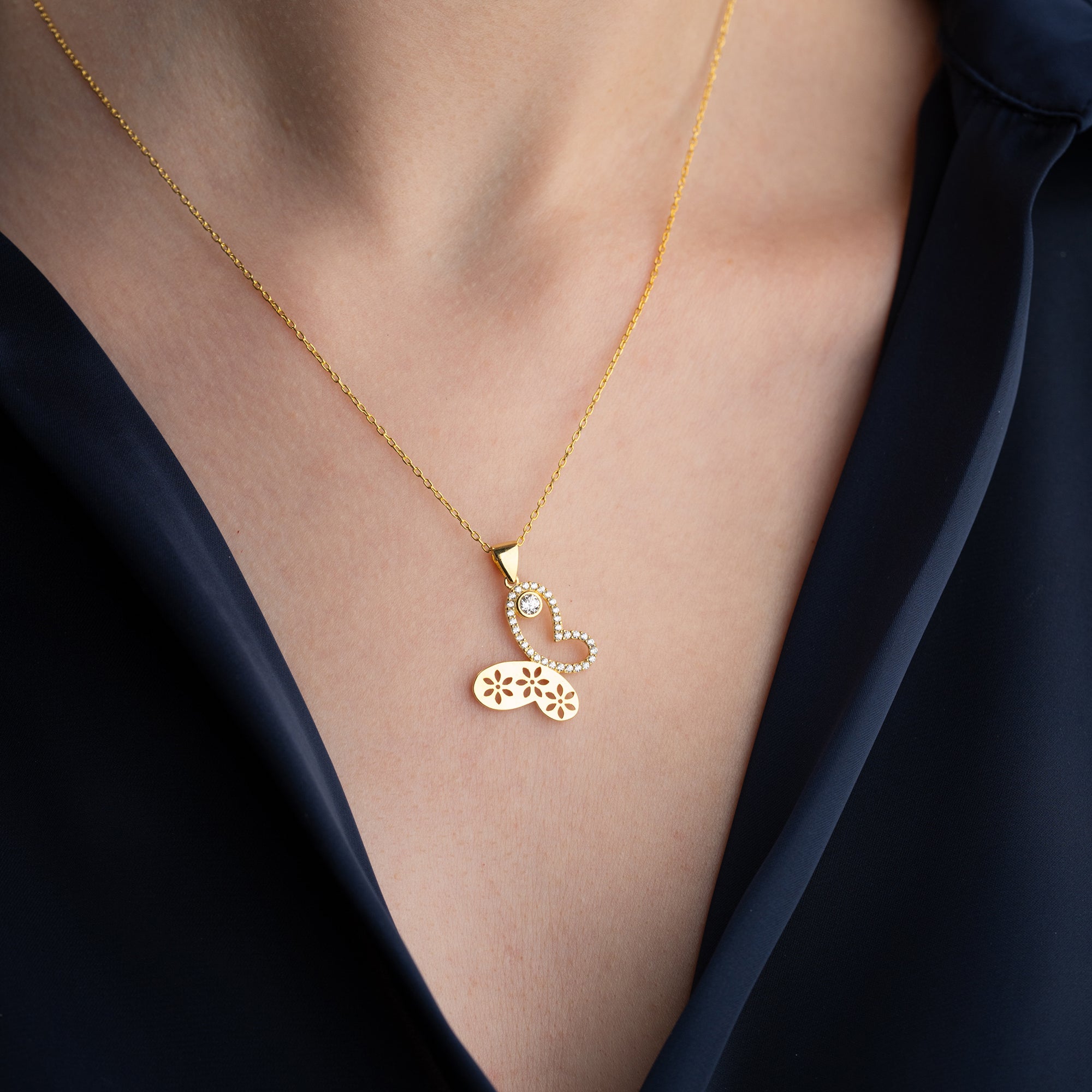 SORA HALSKETTE aus 925 Silber - Eleganter Halskette - AURIME