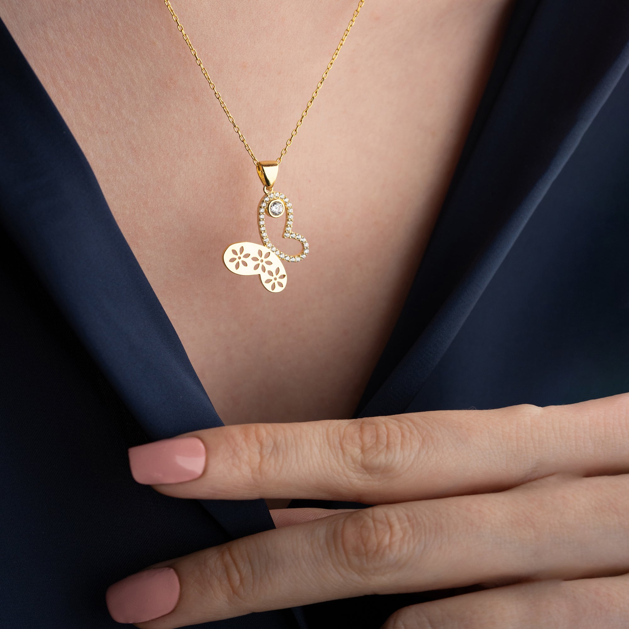 SORA HALSKETTE aus 925 Silber - Eleganter Halskette - AURIME