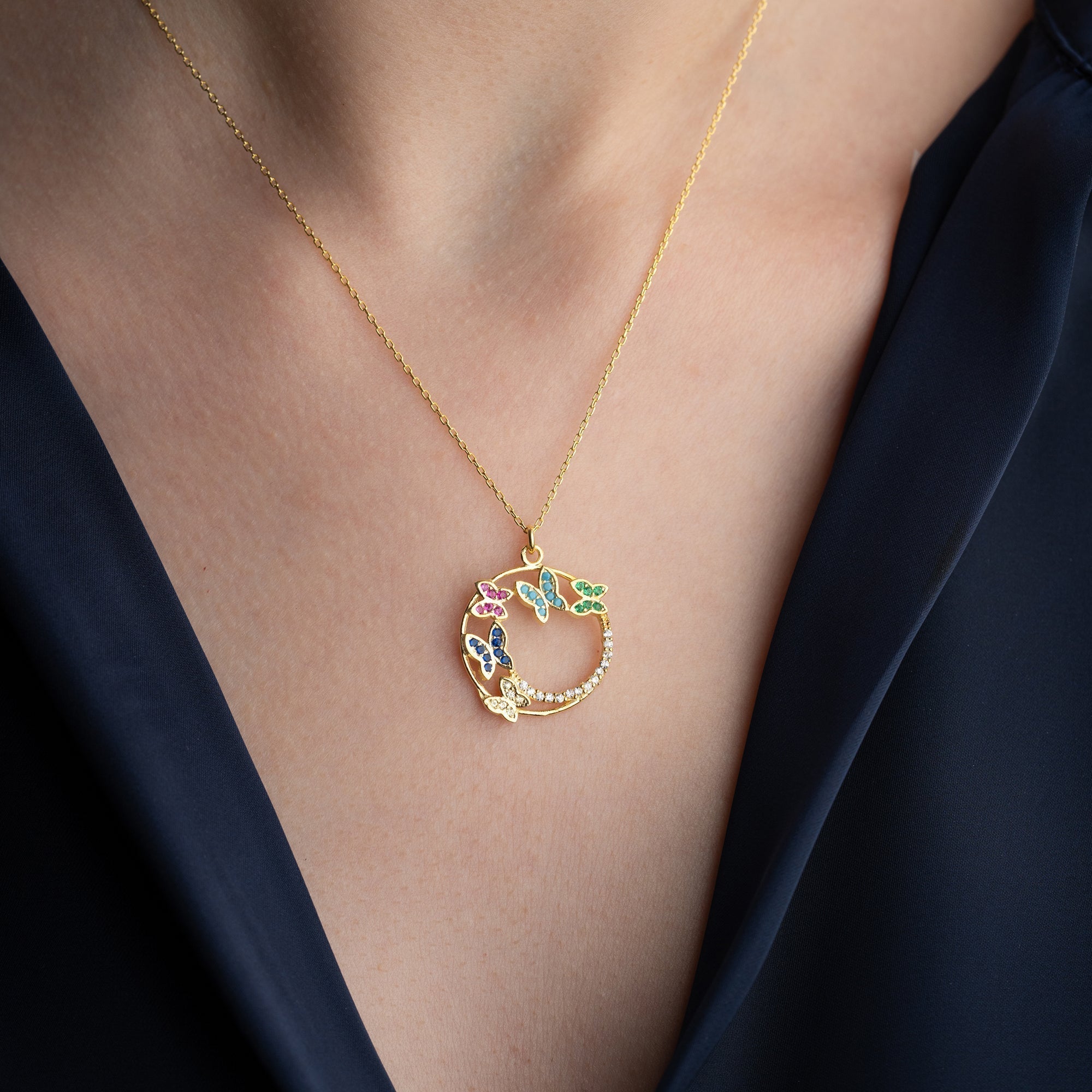 AVELINE HALSKETTE aus 925 Silber - Eleganter Halskette - AURIME