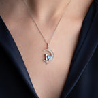 CAT MOON HALSKETTE aus 925 Silber - Eleganter Halskette - AURIME