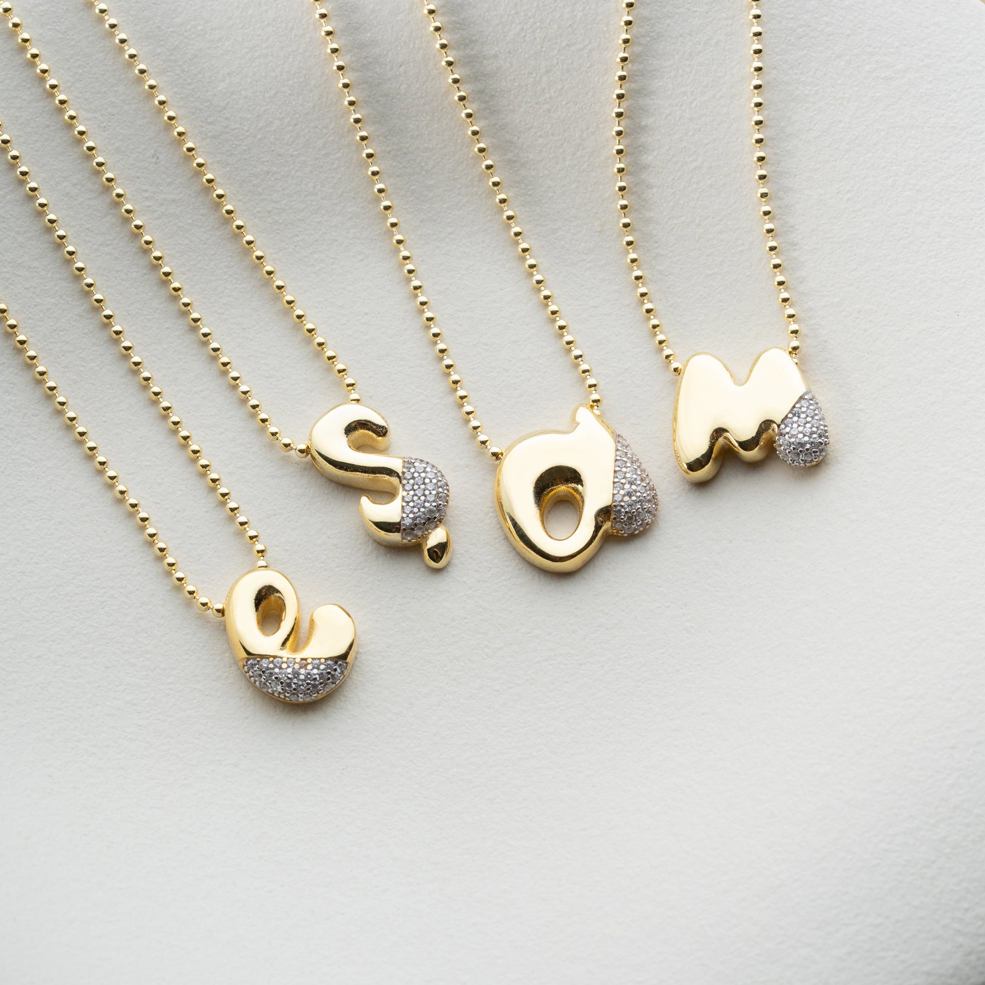 BUBBLE BUCHSTABENKETTE | 925 SILBER