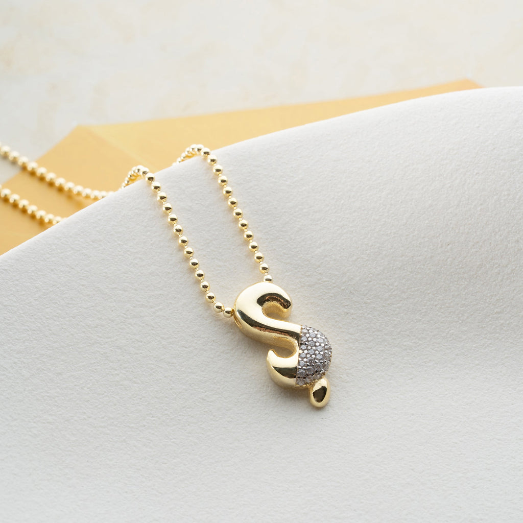 BUBBLE BUCHSTABENKETTE | 925 SILBER