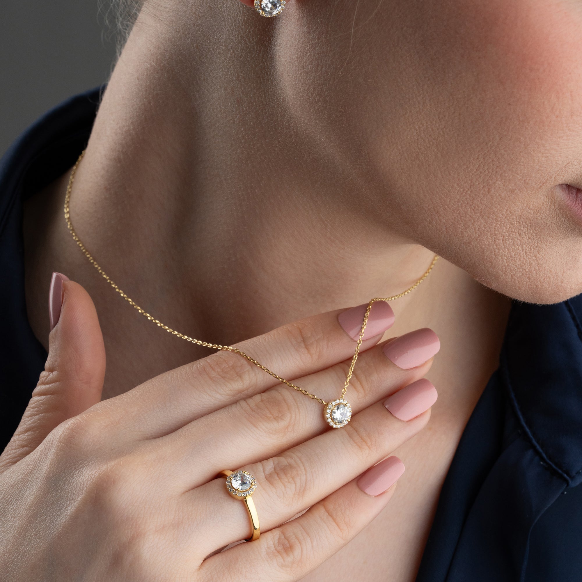 ONE STONE SET aus 925 Silber - Eleganter Schmuckset - AURIME