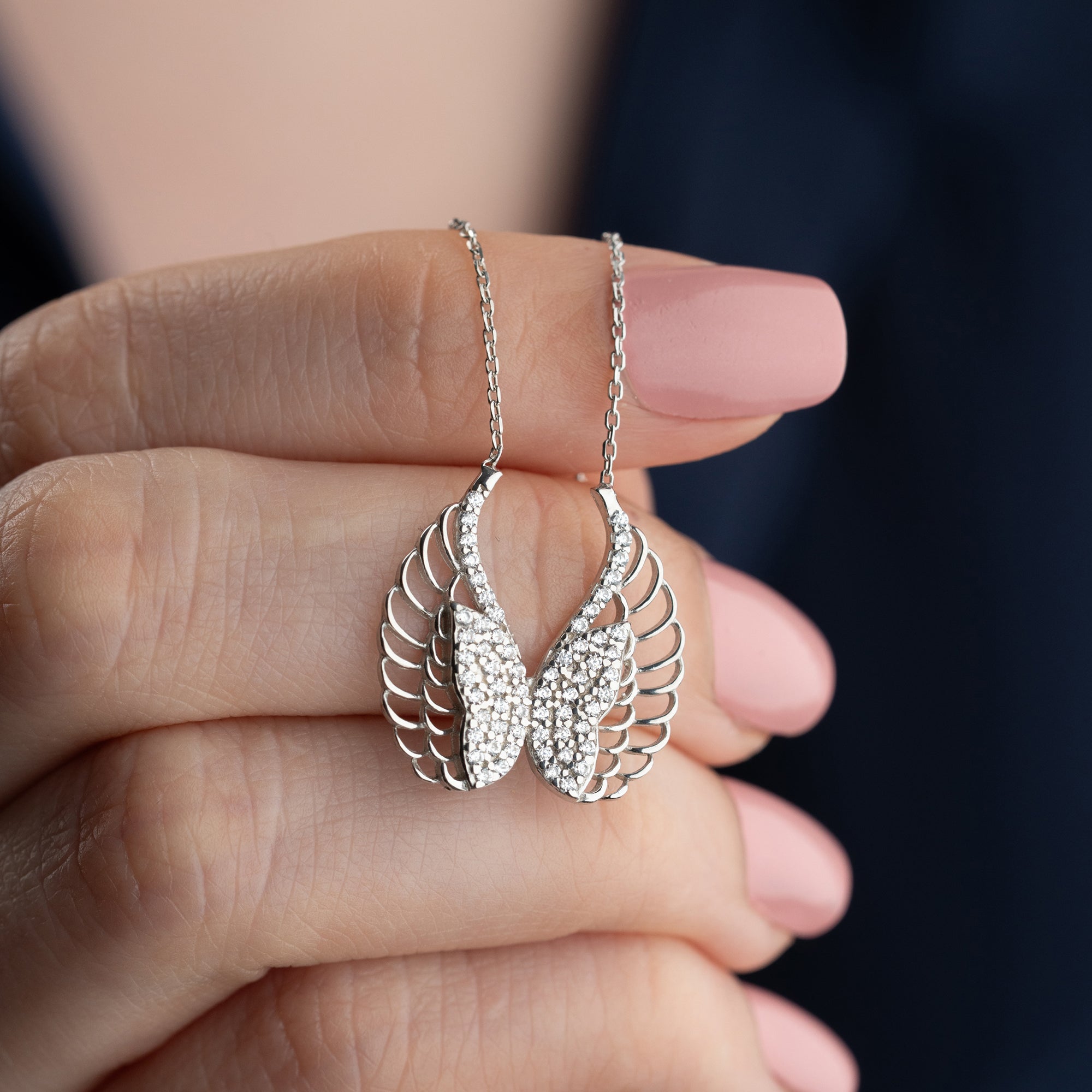 ENGELSFLÜGEL HALSKETTE aus 925 Silber - Eleganter Halskette - AURIME