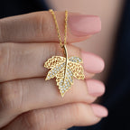 BLATT HALSKETTE aus 925 Silber - Eleganter Halskette - AURIME