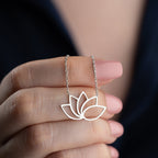 BASIC LOTUS HALSKETTE aus 925 Silber - Eleganter Halskette - AURIME