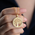 Lebensbaum Halskette aus 925 Silber von AURIME, detailreiche Kette mit Lebensbaumdesign, eleganter Schmuck für Damen