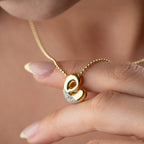 BUBBLE BUCHSTABENKETTE aus 925 Silber - Eleganter Halskette - AURIME