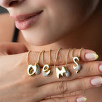 BUBBLE BUCHSTABENKETTE aus 925 Silber - Eleganter Halskette - AURIME