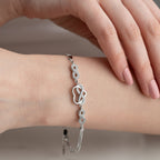 HERZ INFINITY ARMBAND aus 925 Silber - Eleganter Armband - AURIME