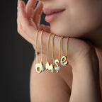 BUBBLE BUCHSTABENKETTE aus 925 Silber - Eleganter Halskette - AURIME