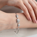 THREE HERZ ARMBAND aus 925 Silber - Eleganter Armband - AURIME