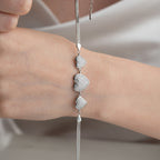 THREE HERZ ARMBAND aus 925 Silber - Eleganter Armband - AURIME