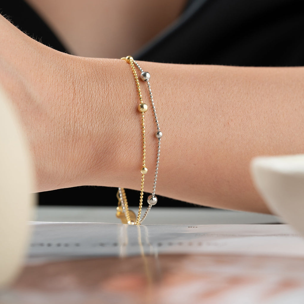 BICOLOR ARMBAND aus 925 Silber - Eleganter Armband - AURIME