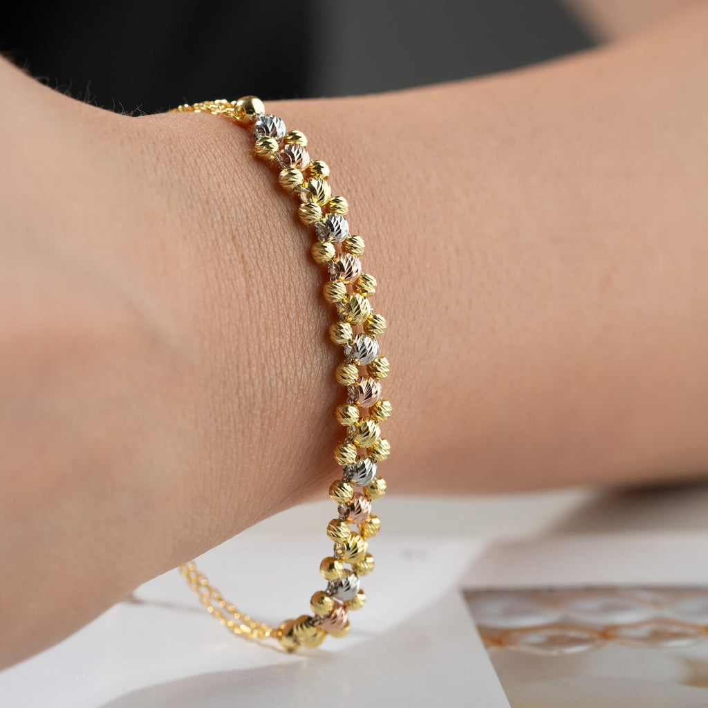 DORICA TRICOLOR ARMBAND aus 925 Silber - Eleganter Armband - AURIME