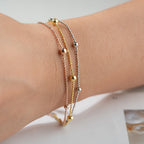 TRICOLOR ARMBAND aus 925 Silber - Eleganter Armband - AURIME