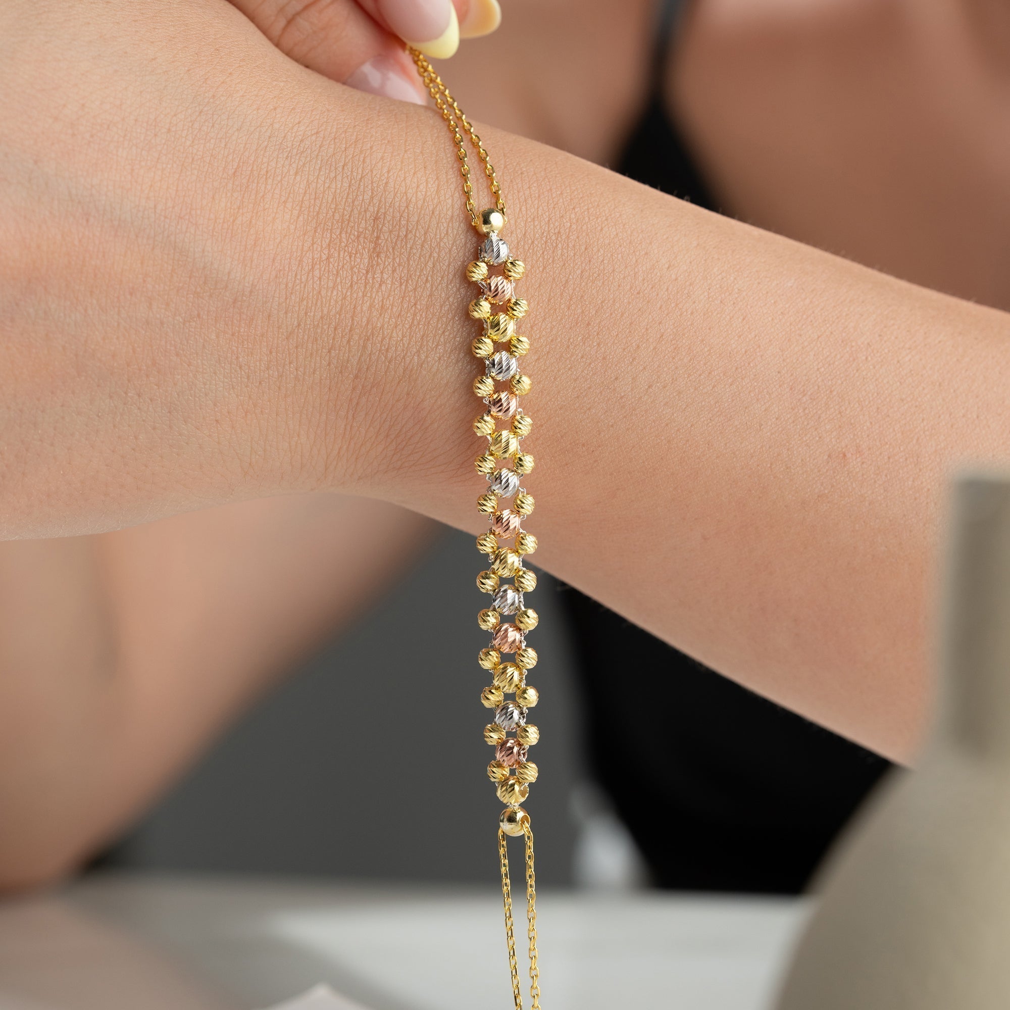 DORICA TRICOLOR ARMBAND | 925 SILBER