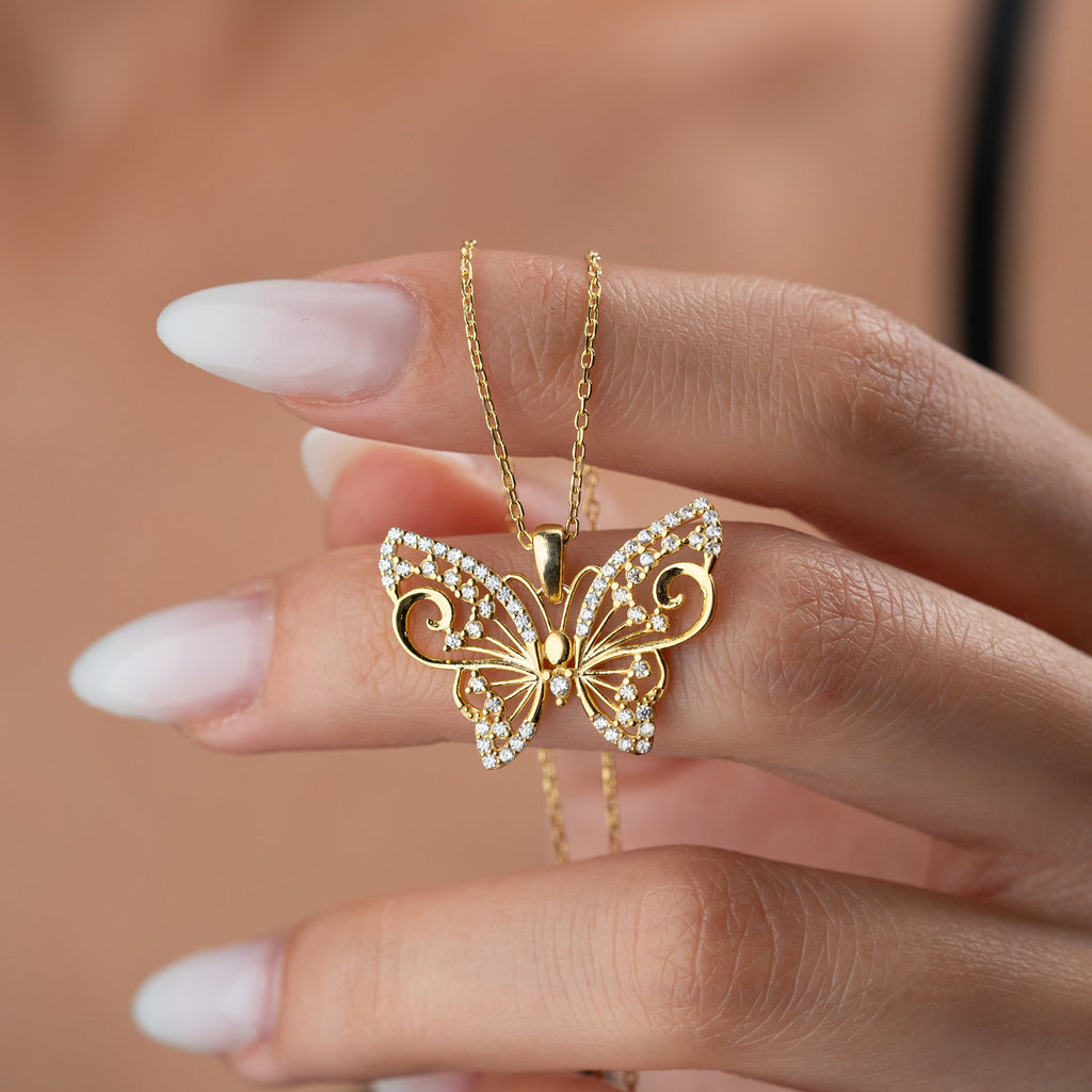 FINE BUTTERFLY HALSKETTE | 925 SILBER