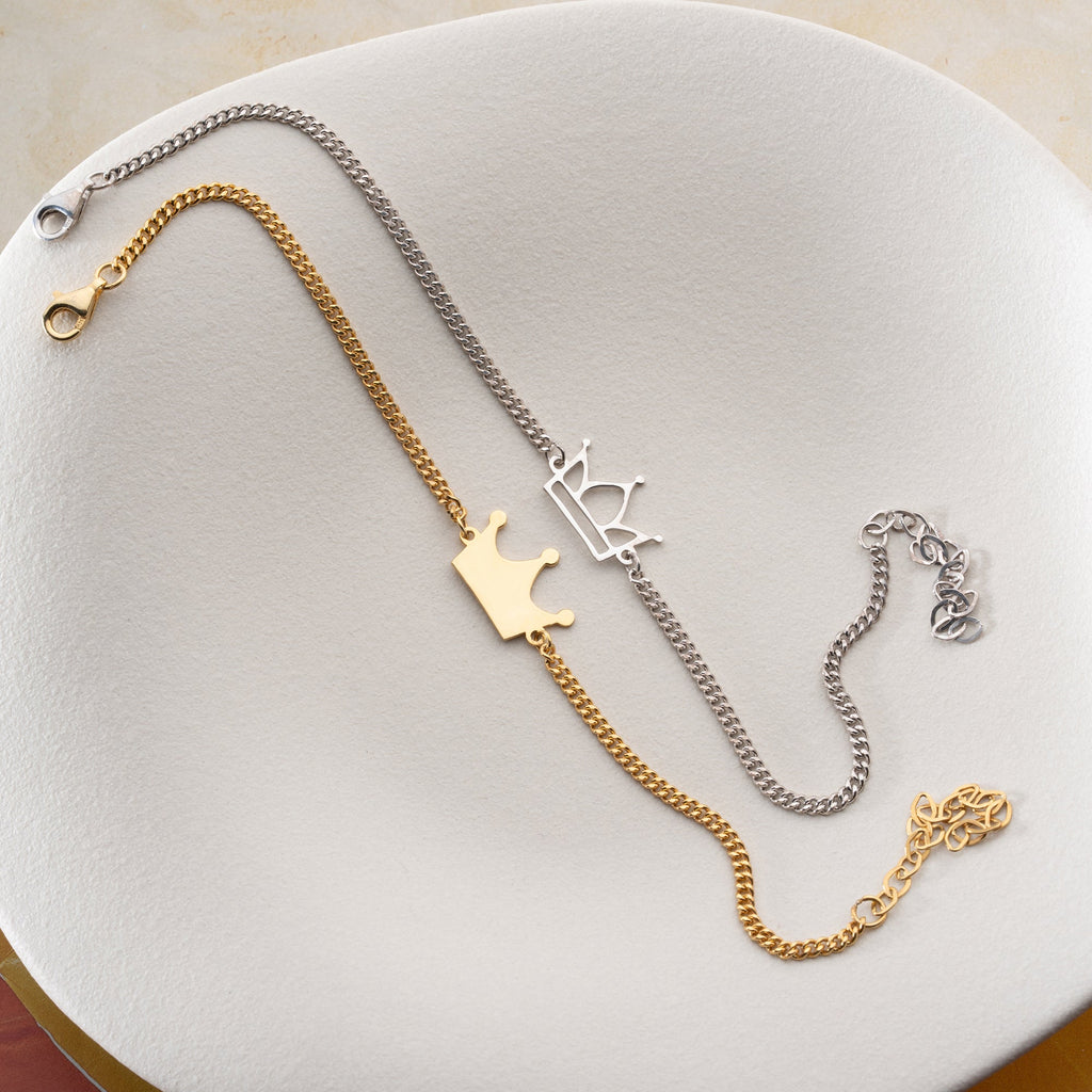 KÖNIG & KONIGIN PARTNERARMBAND | 925 SILBER