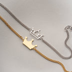 KÖNIG & KONIGIN PARTNERARMBAND | 925 SILBER