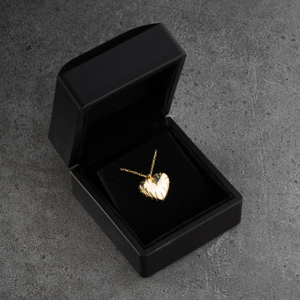 BOMB HERZ HALSKETTE aus 925 Silber - Eleganter Halskette - AURIME