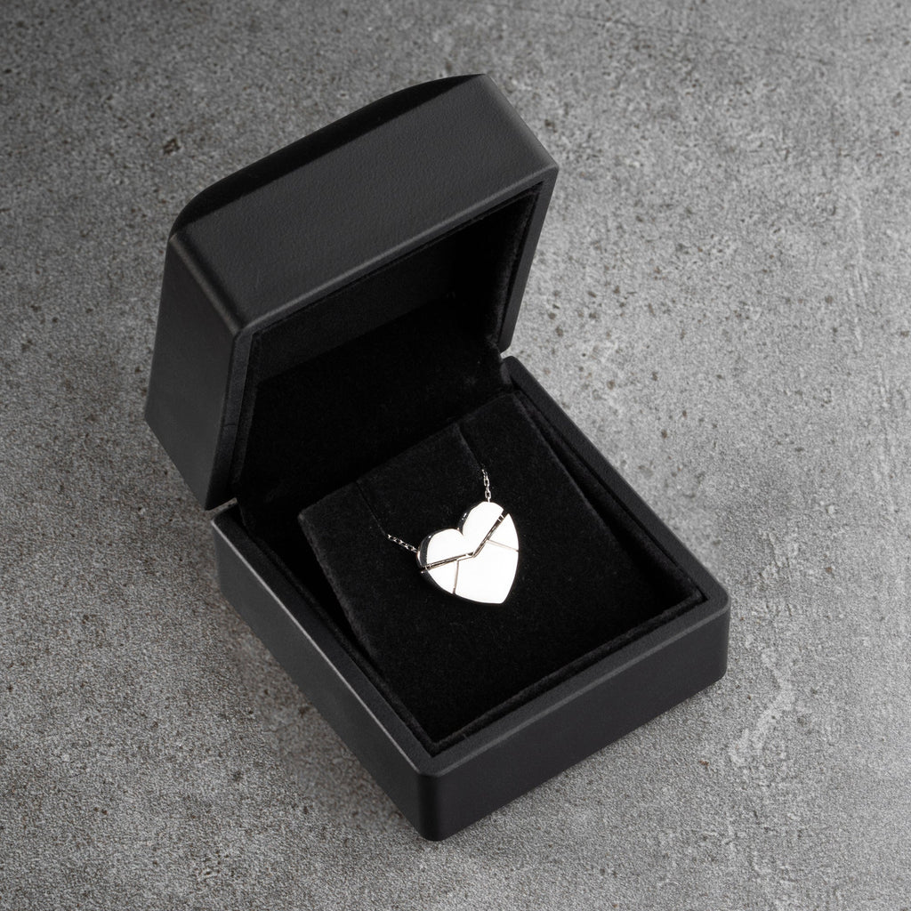 HERZ GRAVUR HALSKETTE | 925 SILBER