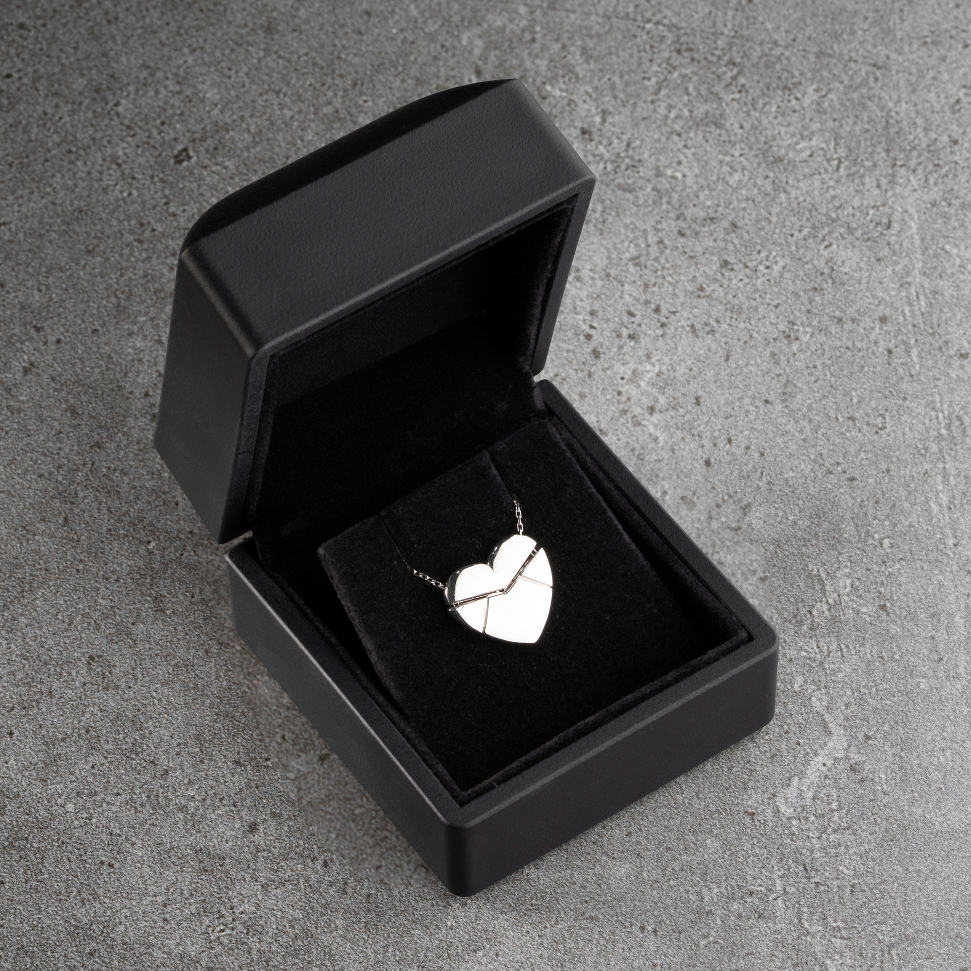 HERZ GRAVUR HALSKETTE | 925 SILBER