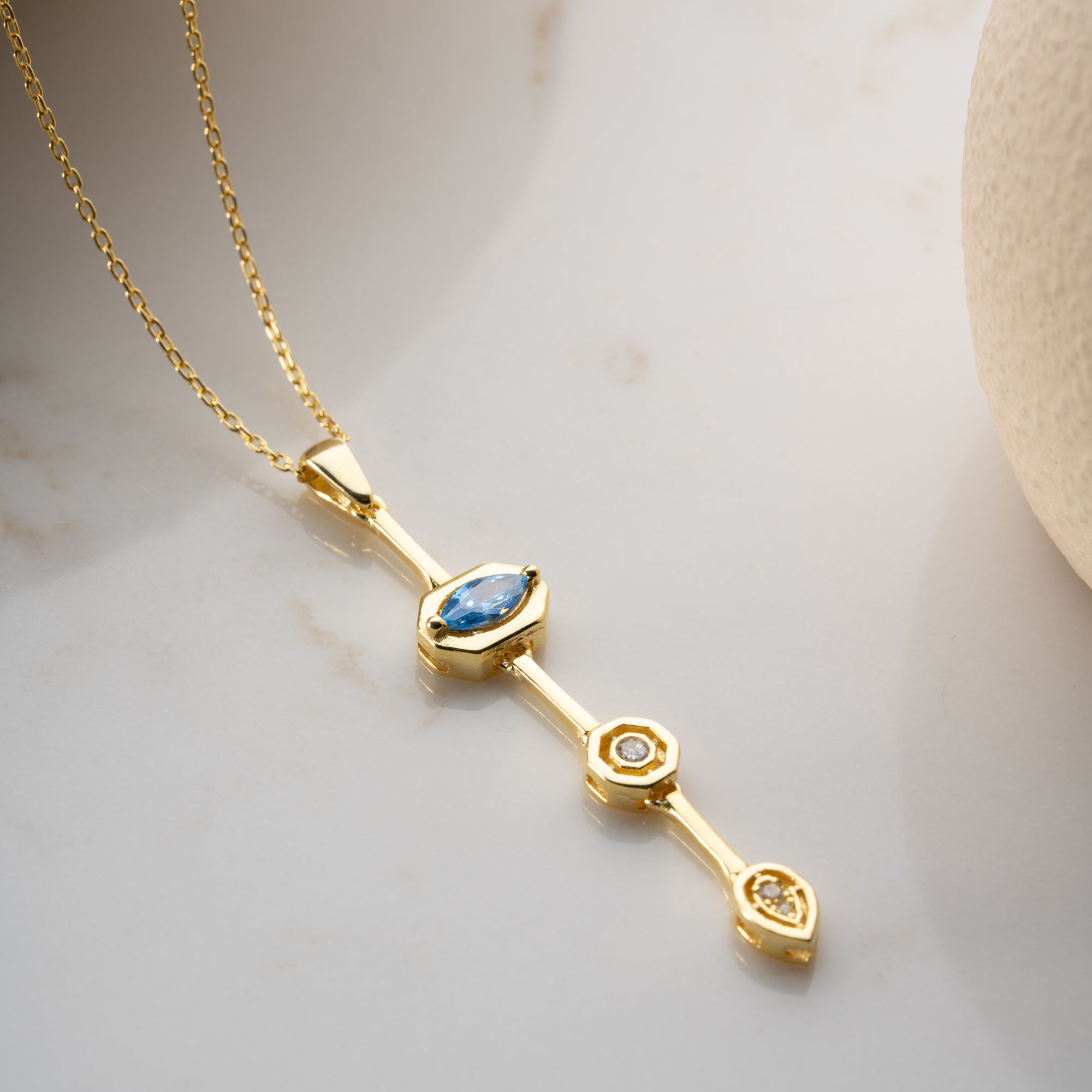 CHANDRA Y HALSKETTE aus 925 Silber - Eleganter Halskette - AURIME