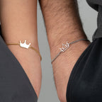 KÖNIG & KONIGIN PARTNERARMBAND | 925 SILBER