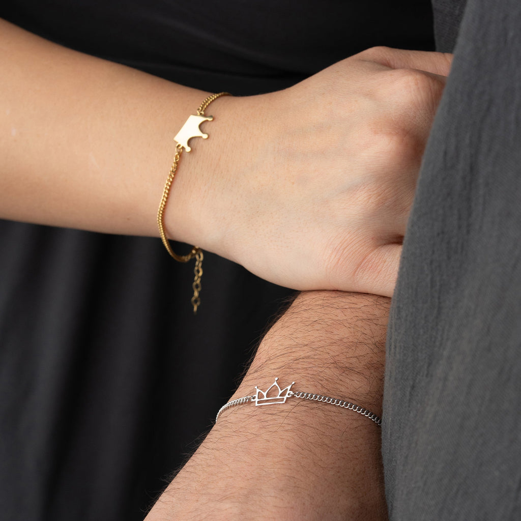 KÖNIG & KONIGIN PARTNERARMBAND | 925 SILBER