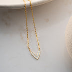 MINIMAL WEISSE HEART NECKLACE | 925 SILBER