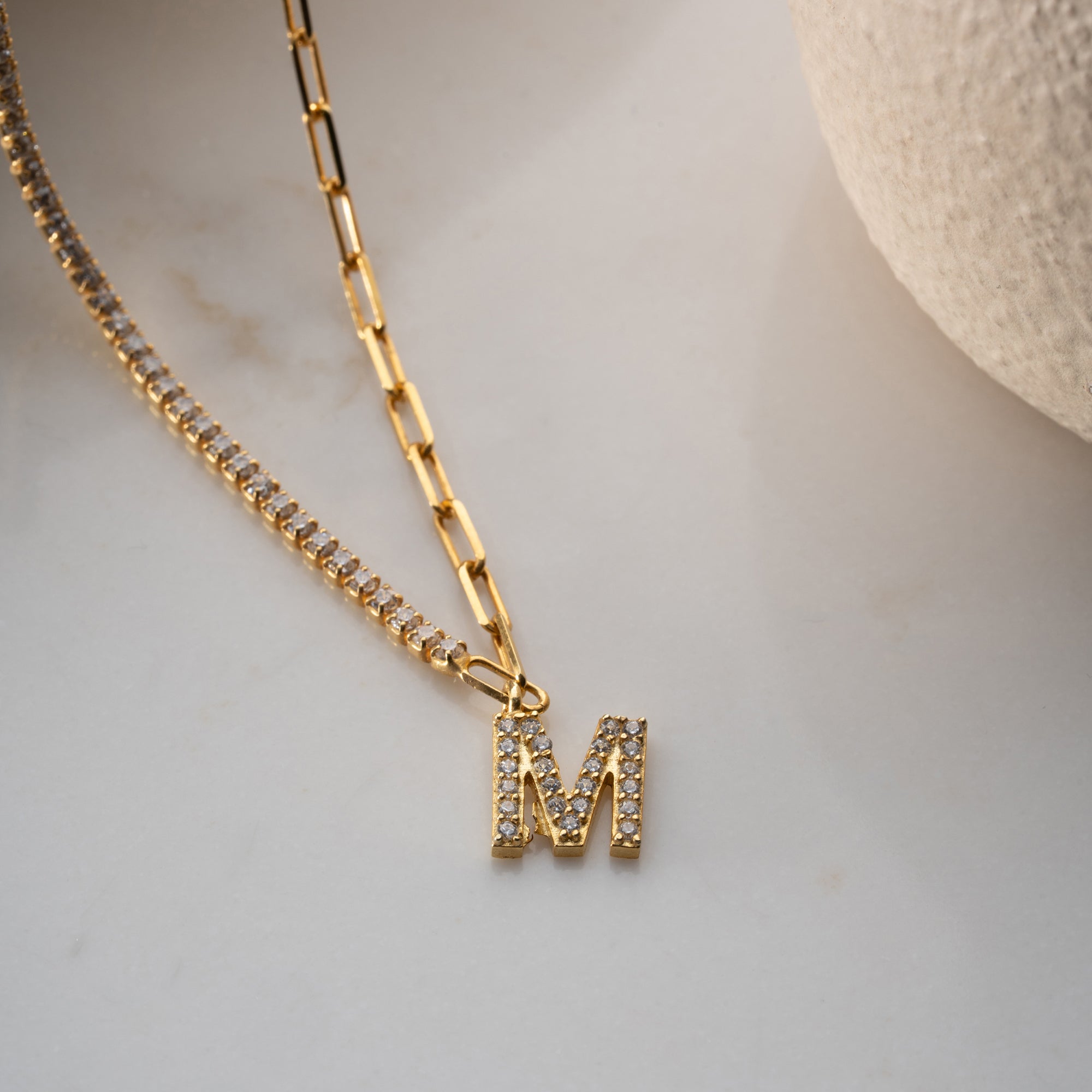 ICED OUT X SWITCH BUCHSTABEN HALSKETTE | 925 SILBER
