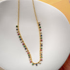 MIRIYA COLORFULL KETTE aus 925 Silber - Eleganter Halskette - AURIME