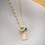 CHAIN DESIGN ICED BUCHSTABE MIT NAZAR aus 925 Silber - Hochwertiger Schmuck - AURIME