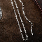 PLATTENKÖNIGSKETTE FLACH SET 6 MM aus 925 Silber - Eleganter Halskette - AURIME