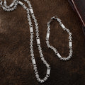 AURIME 925 Silber Plattenkönigskette Flach Set 6 mm, detailreiche silberne Kette mit glatter Oberfläche, Nahaufnahme