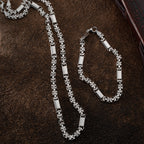 PLATTENKÖNIGSKETTE FLACH SET 6 MM aus 925 Silber - Eleganter Halskette - AURIME