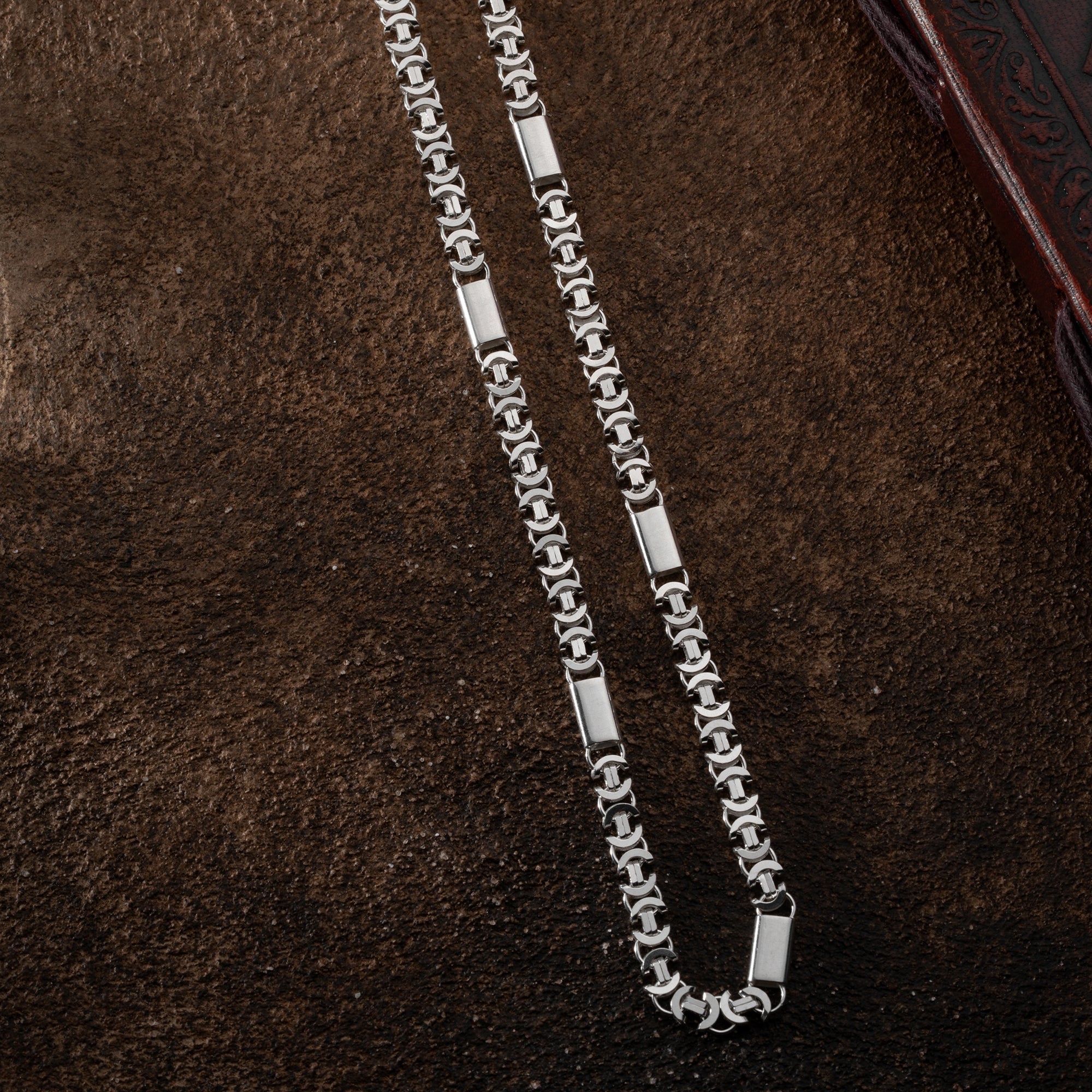 PLATTENKÖNIGSKETTE FLACH SET 6 MM aus 925 Silber - Eleganter Halskette - AURIME