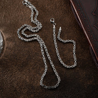 Elegante 4 mm Königskette im Set aus 925 Silber von AURIME, glänzend und glatt, mit robustem Verschluss, für Männer und Frauen