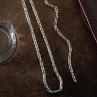 Oval Königs-Kette 6 mm Set aus 925er Silber, glänzende Halskette mit eleganten ovalen Gliedern, von Aurime.