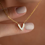 MINIMAL WEISSE HEART NECKLACE | 925 SILBER