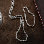 OVAL KÖNIGSKETTE 6 MM SET aus 925 Silber - Eleganter Halskette - AURIME