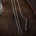 Großes FIGARO Silberkette im XXL-Design von AURIME, 925er Sterlingsilber, detailreiche Kette auf weißem Hintergrund