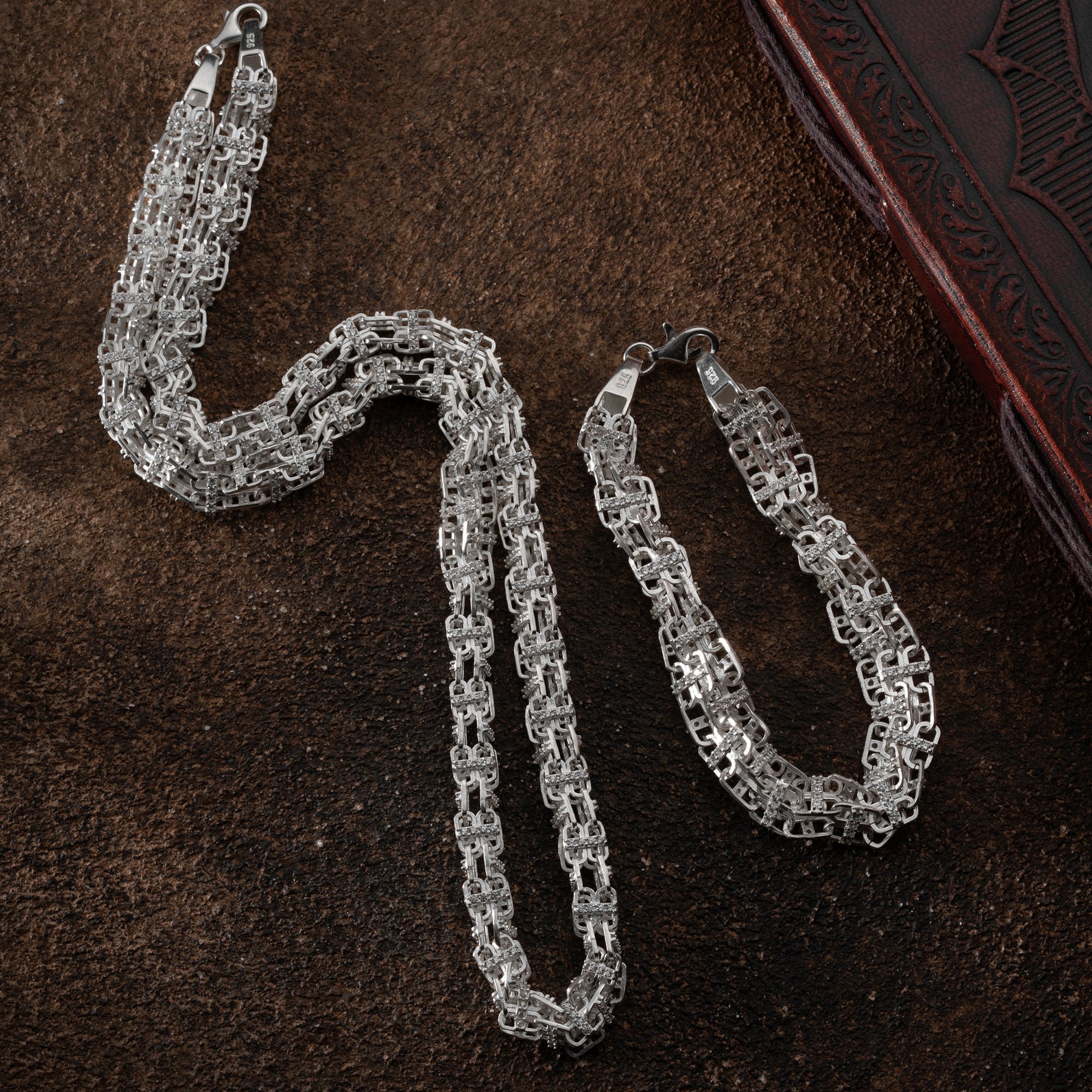 KÄFIGKETTE SET aus 925 Silber - Eleganter Halskette - AURIME