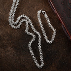 KÖNIGSKETTE FLACH SET aus 925 Silber - Eleganter Halskette - AURIME