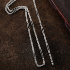 KÖNIGSKETTE BLACK STRASS SET 4mm aus 925 Silber - Eleganter Halskette - AURIME