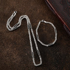 KÖNIGSKETTE BLACK STRASS SET 4mm aus 925 Silber - Eleganter Halskette - AURIME