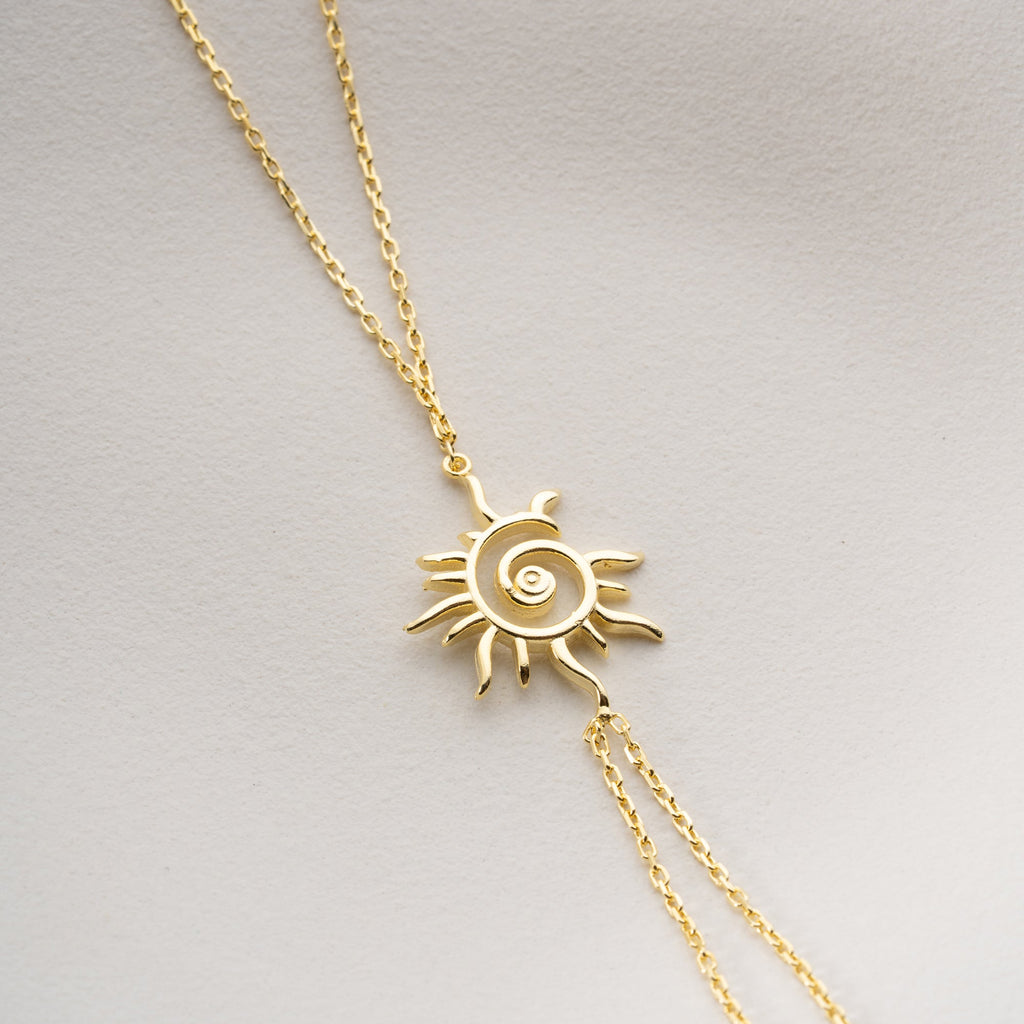 SUN HANDKETTE aus 925 Silber - Eleganter Halskette - AURIME