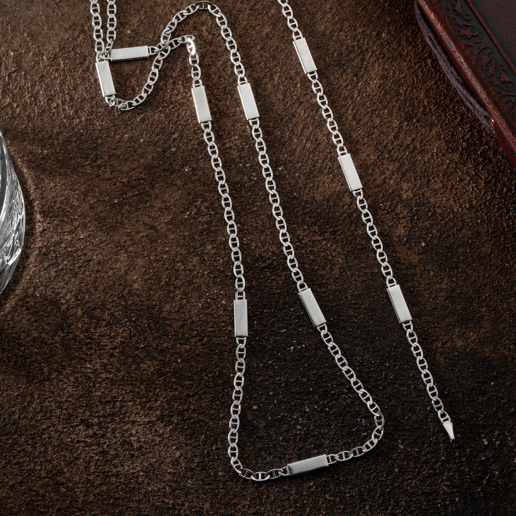 PLATTEN CUBAN LINK SET aus 925 Silber - Eleganter Schmuckset - AURIME