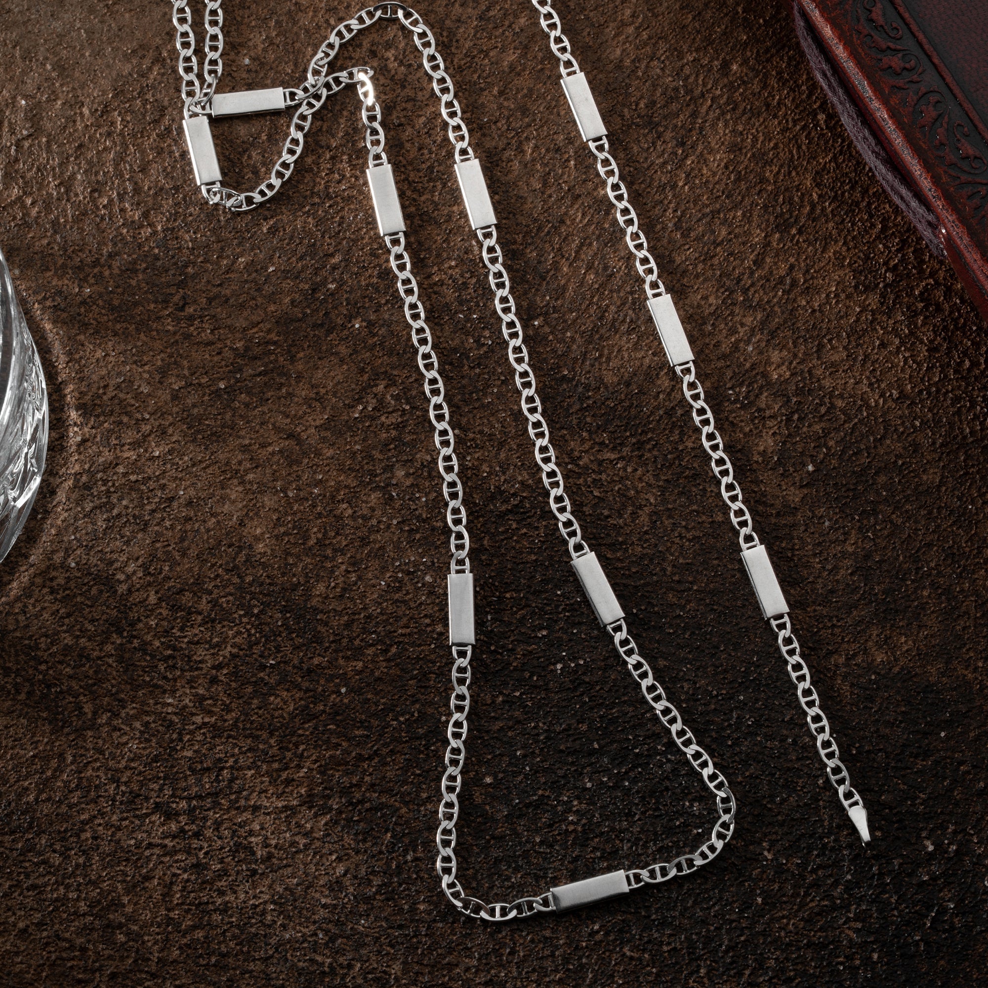 PLATTEN CUBAN LINK SET aus 925 Silber - Eleganter Schmuckset - AURIME